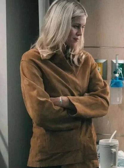 Marshals S01 Ellyn Jameson Brown Leather Jacket