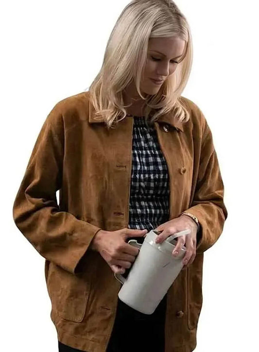 Marshals S01 Ellyn Jameson Brown Leather Jacket