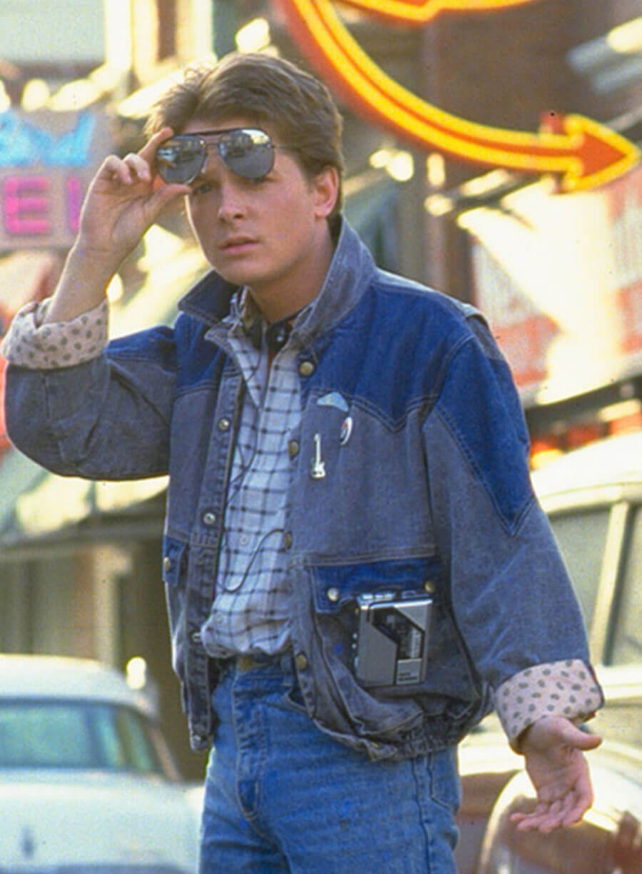 Marty McFly Back to the Future Blue Denim Jacket