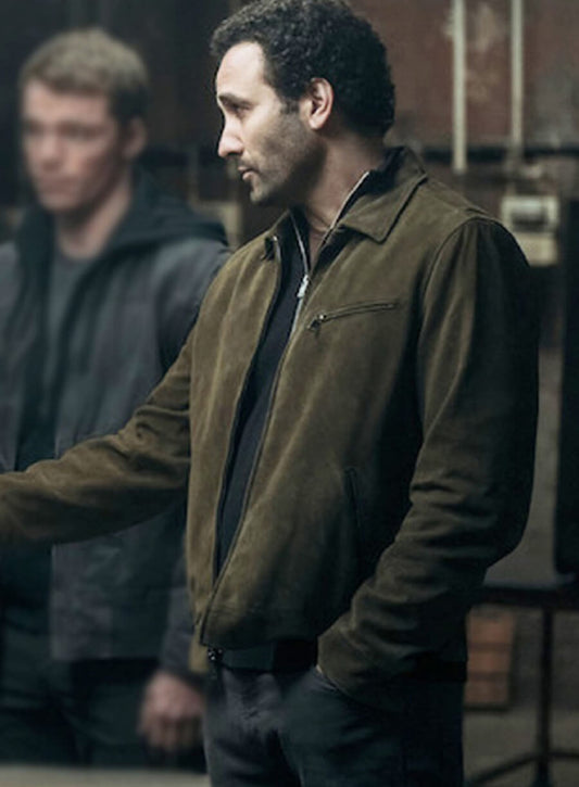 Marwan Kenzari The Night Agent S02 Olive Green Jacket