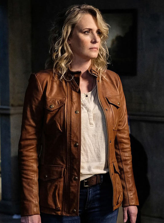 Mary Winchester Supernatural S14 Brown Leather Jacket