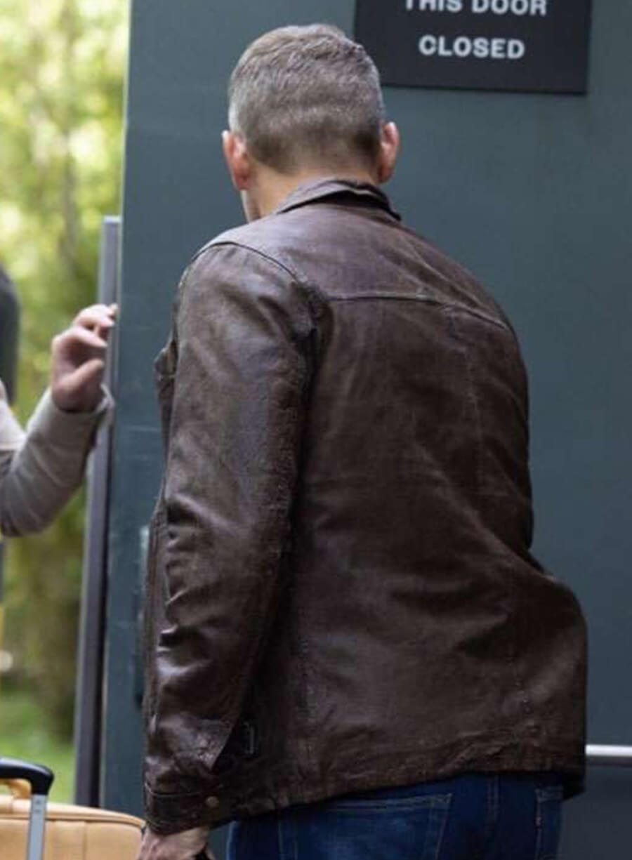 Matt Lauria Sheriff Country Brown Leather Jacket