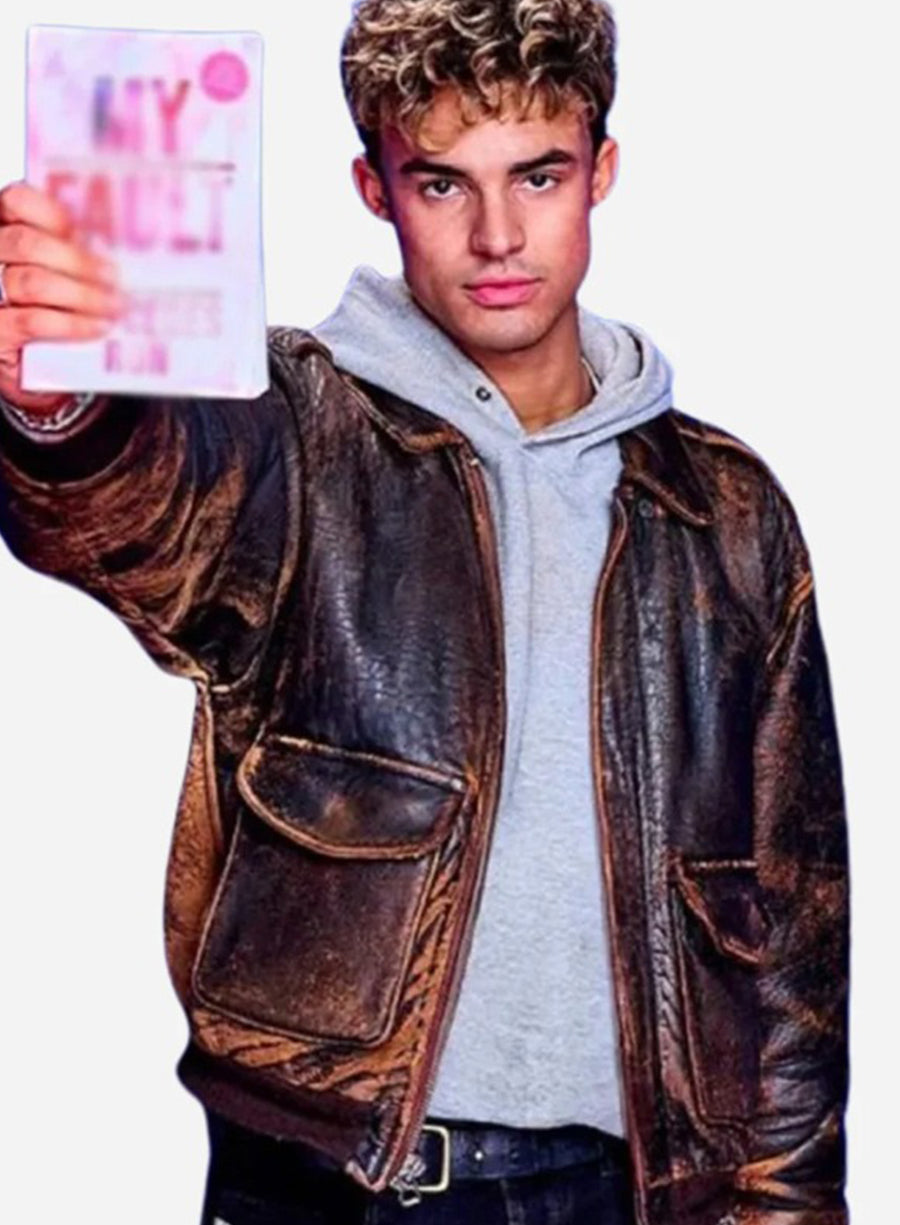 Matthew Broome My Fault London Distressed Leather Jacket