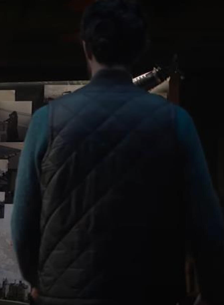 Matthew Goode Dept. Q Quilted Black Vest