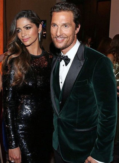 Matthew McConaughey Green Velvet Blazer