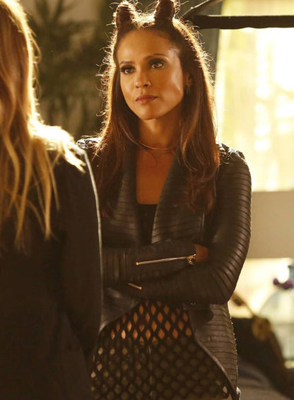 Mazikeen Lesley-Ann Brandt Lucifer Black Leather Jacket