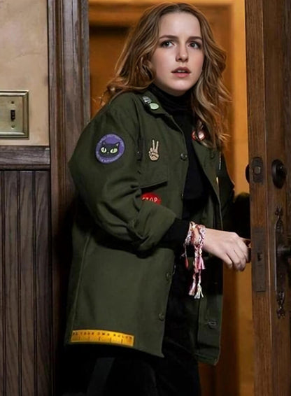 Mckenna Grace Green Cotton Jacket