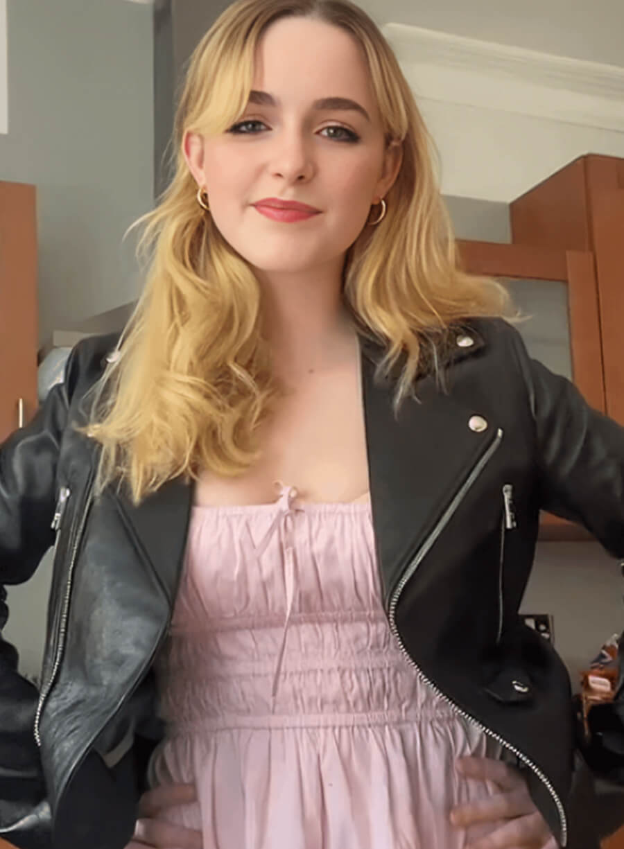 Mckenna Grace Real Black Leather