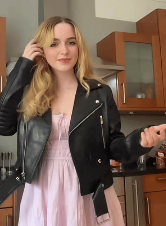 Mckenna Grace Real Black Leather