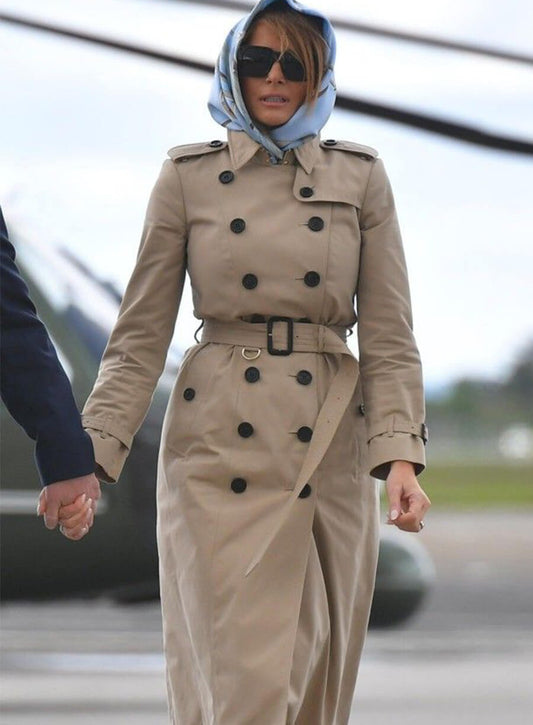 Melania Trump Beige Trench Coat