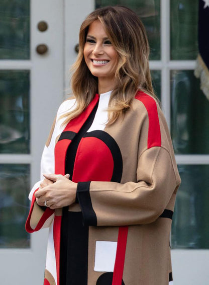Melania Trump Thanksgiving Ceremony Wool Coat