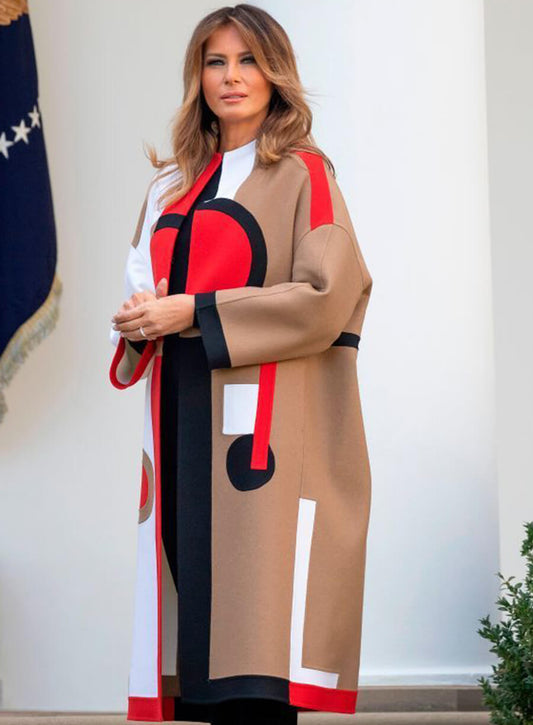 Melania Trump Thanksgiving Ceremony Wool Coat