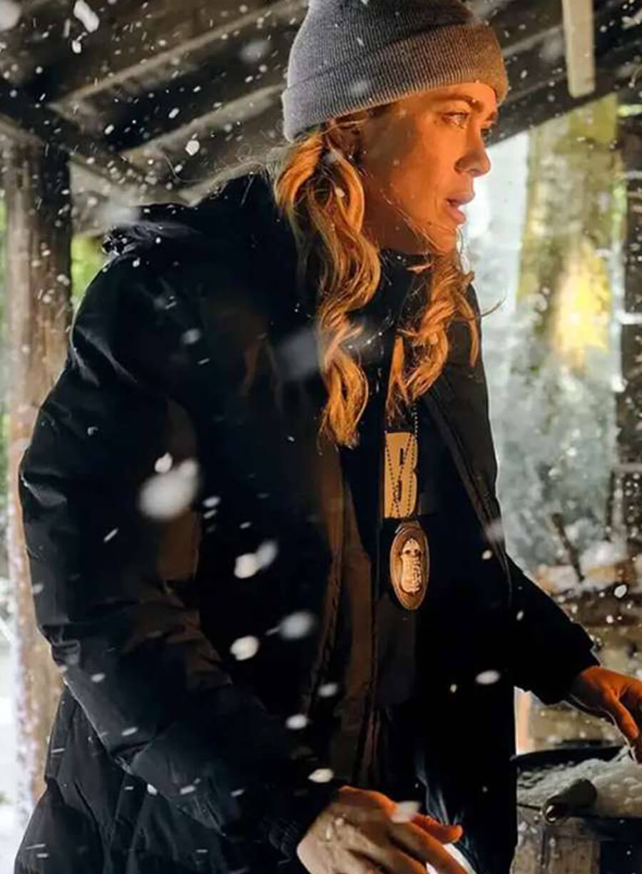 Melissa Roxburgh The Hunting Party Black Jacket
