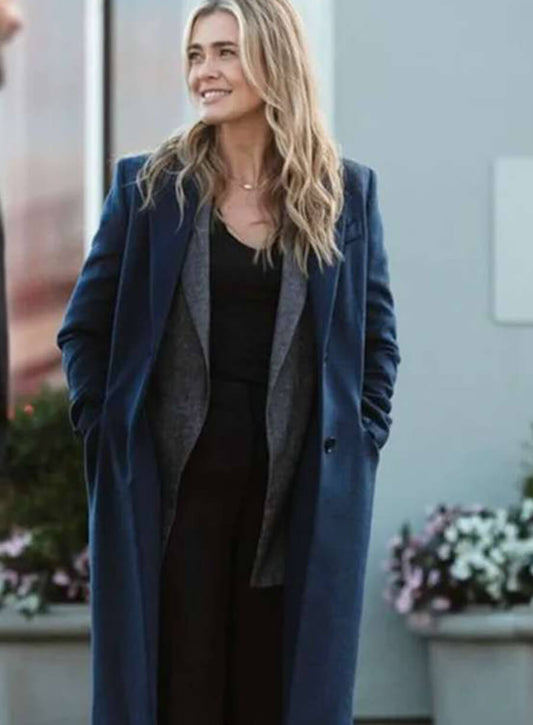 Melissa Roxburgh The Hunting Party Blue Coat