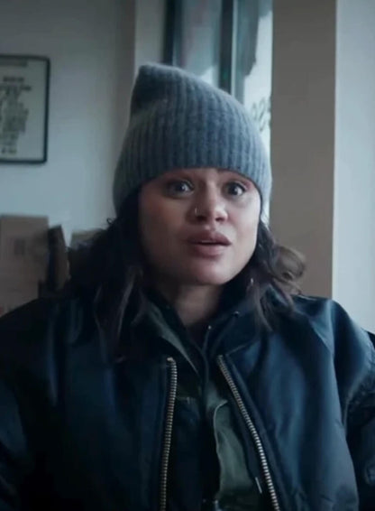 Melonie Diaz Cold Wallet 2024 Black Bomber Jacket