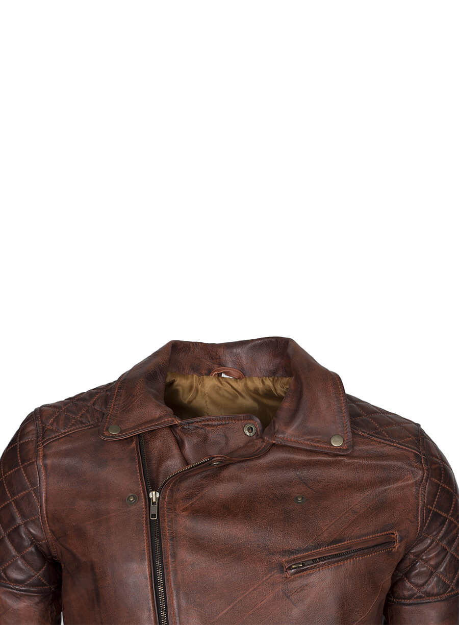 Men Brando Brown Leather Jacket