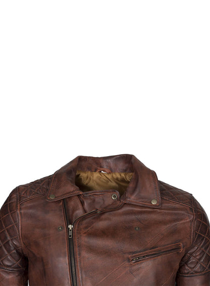 Men Brando Brown Leather Jacket
