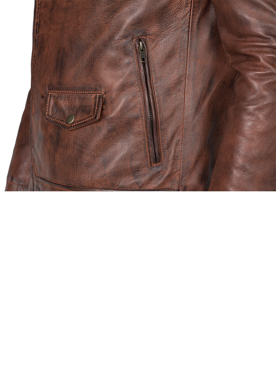 Men Brando Brown Leather Jacket