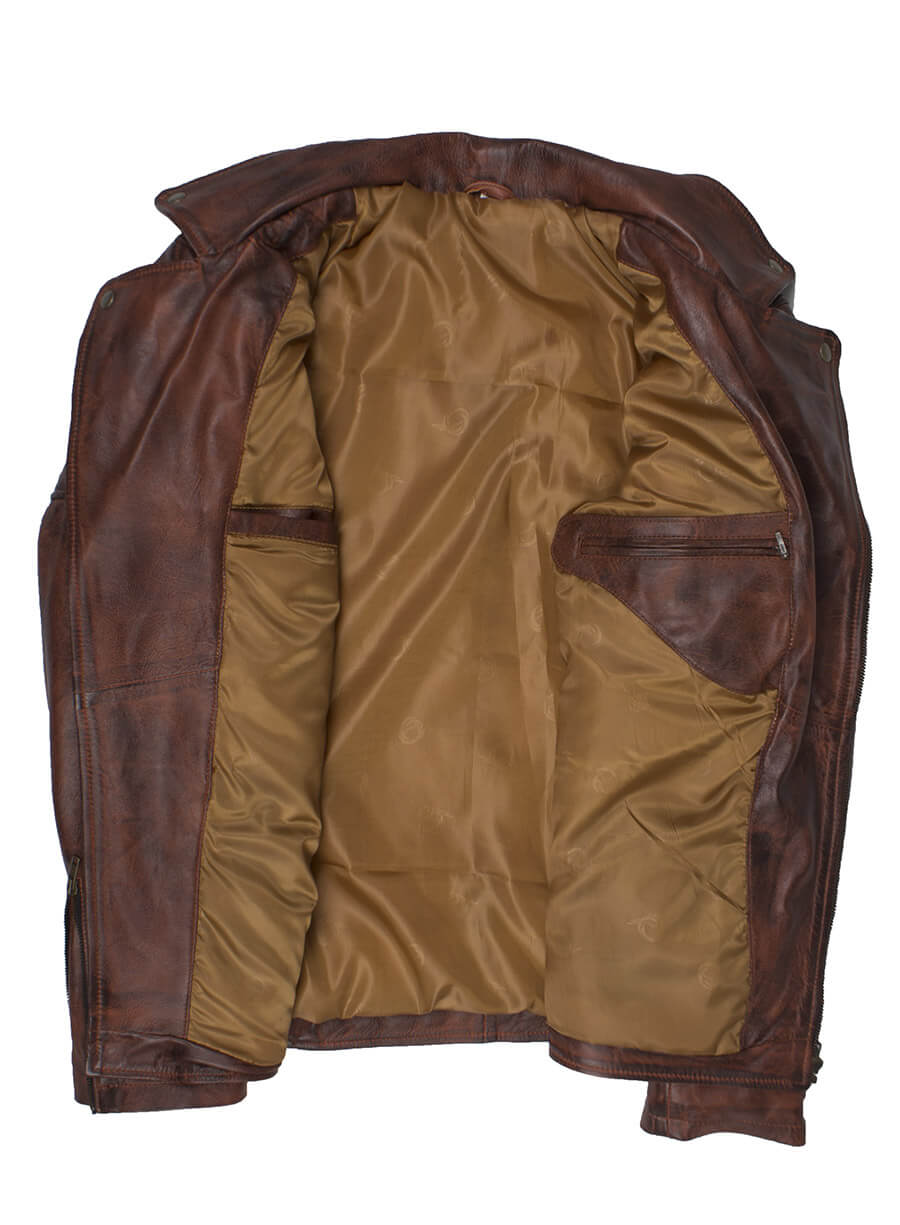 Men Brando Brown Leather Jacket