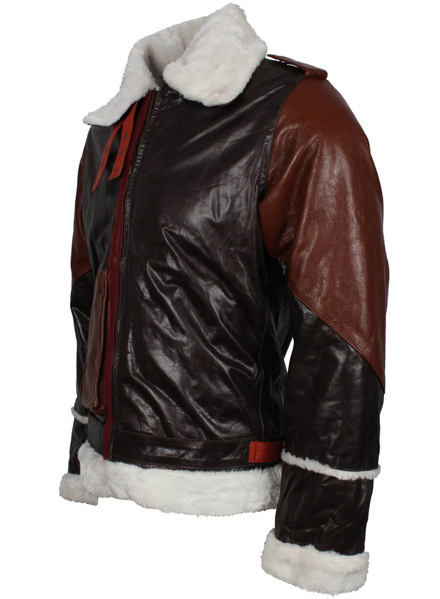 Mens Aviator B3 Bomber Leather Jacket