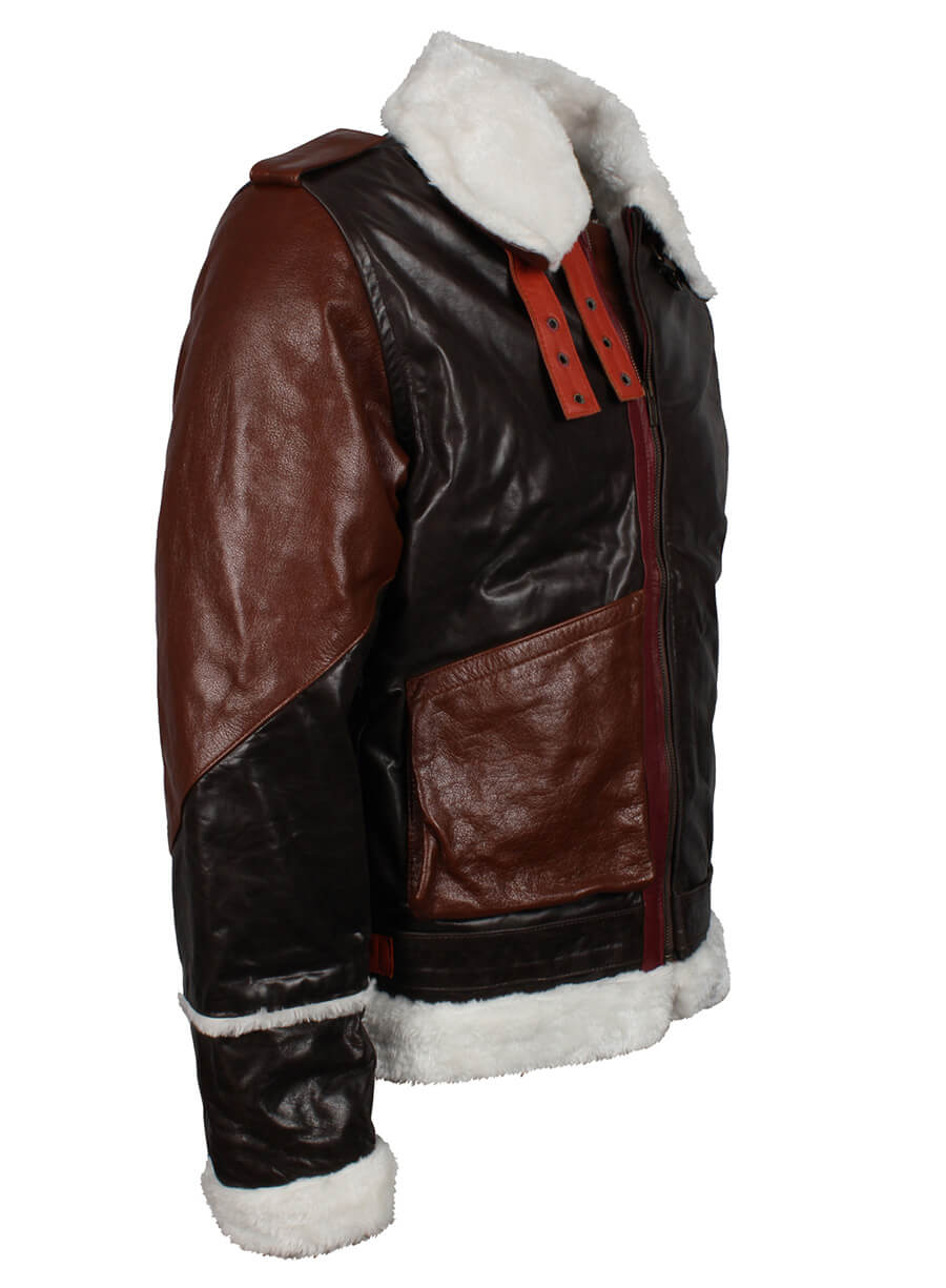 Mens Aviator B3 Bomber Leather Jacket