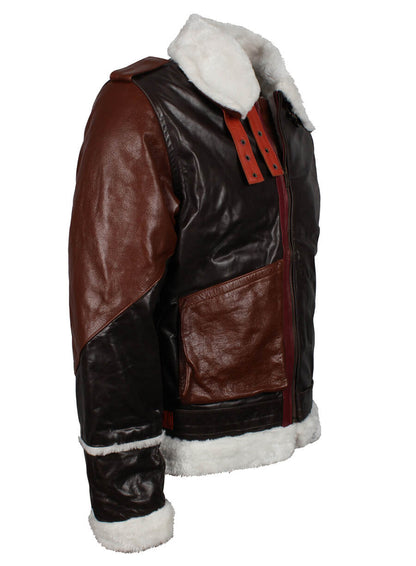 Mens Aviator B3 Bomber Leather Jacket
