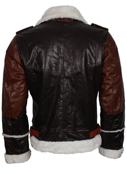 Mens Aviator B3 Bomber Leather Jacket