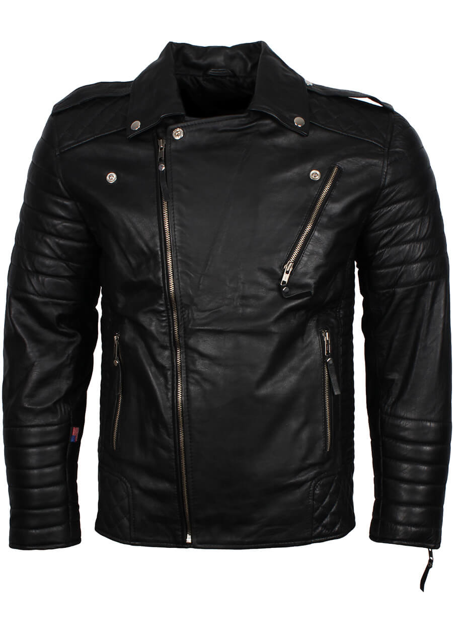 Men's Black Boda Biker Leather Jacket