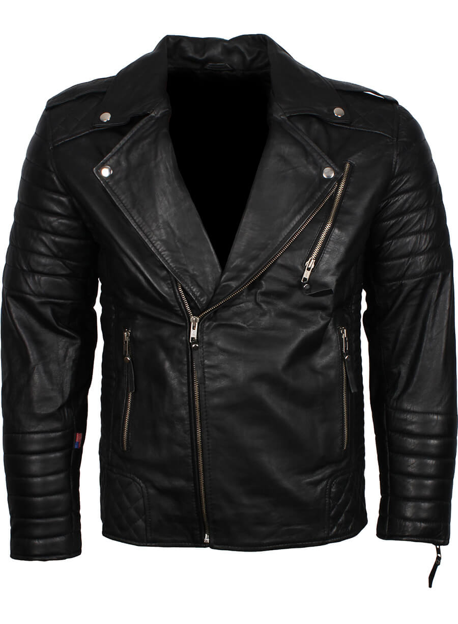 Men's Black Boda Biker Leather Jacket