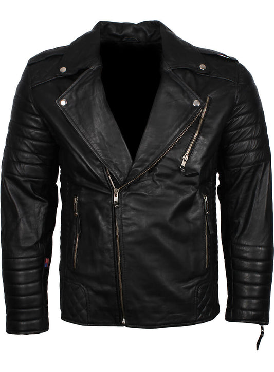 Men's Black Boda Biker Leather Jacket