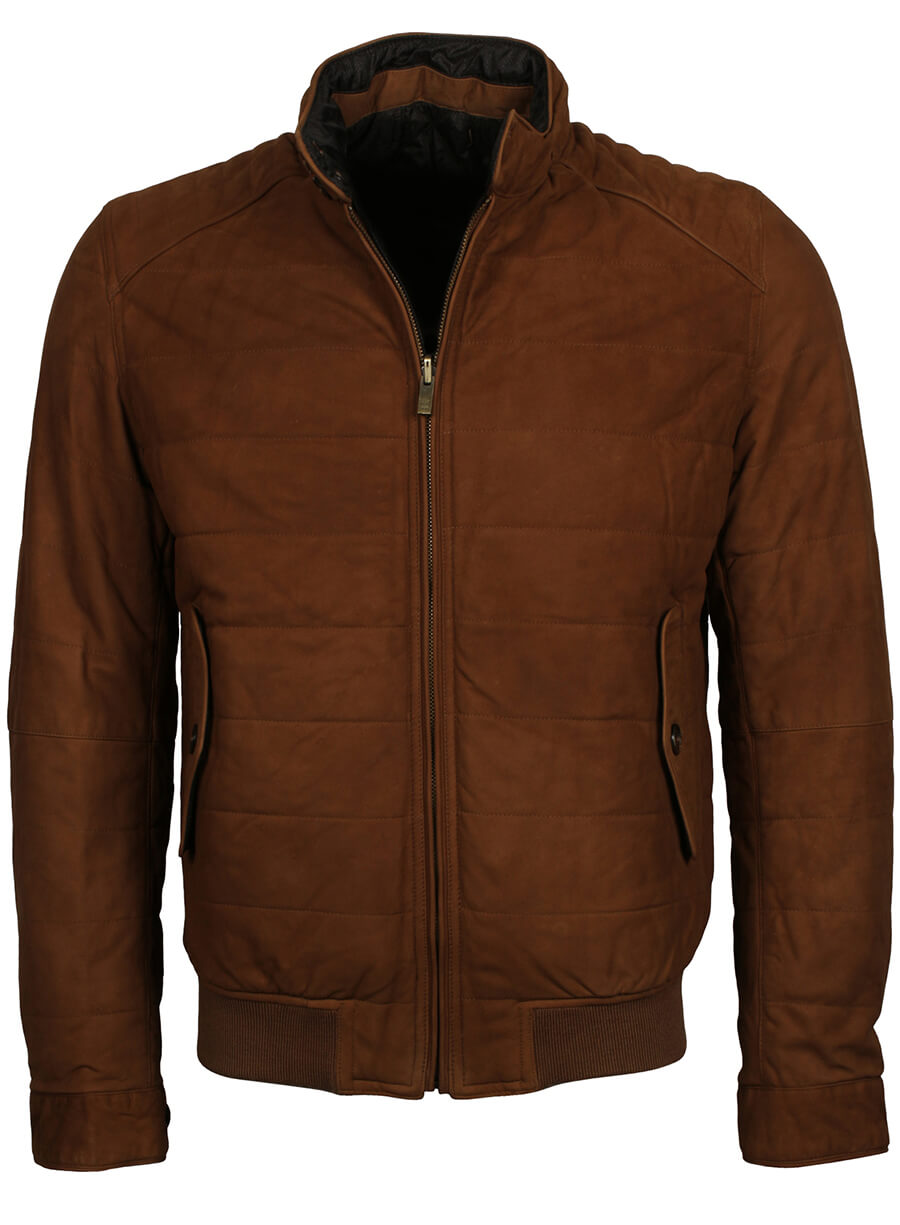 Men's Brown Suede Leather Jacket