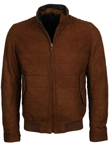 Men's Brown Suede Leather Jacket