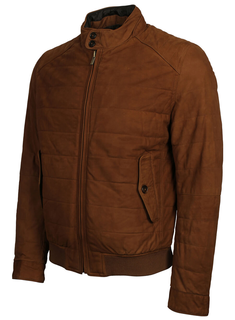 Men's Brown Suede Leather Jacket