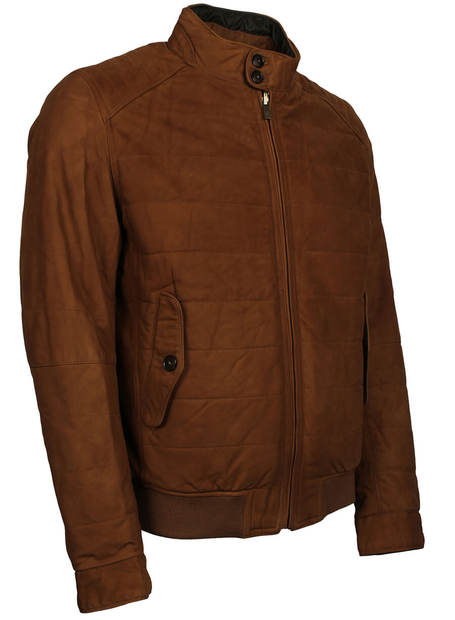 Men's Brown Suede Leather Jacket
