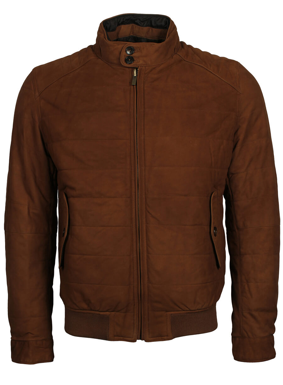 Men's Brown Suede Leather Jacket