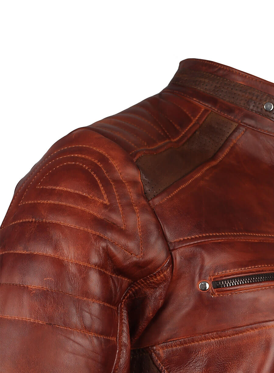 Mens Cafe Racer Vintage Retro Biker Jacket