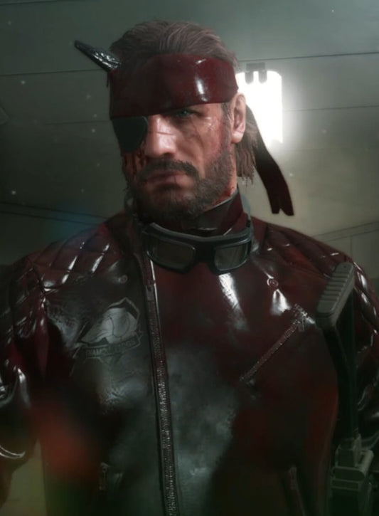 Metal Gear 2 Solid Snake Black Leather Jacket