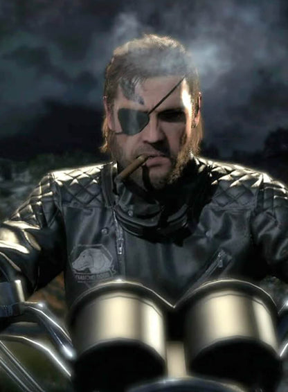 Metal Gear 2 Solid Snake Black Leather Jacket
