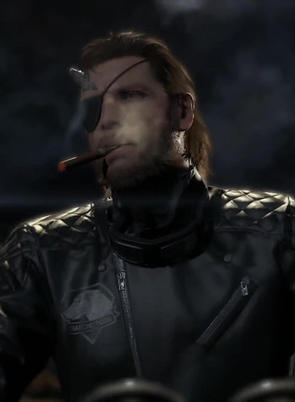 Metal Gear 2 Solid Snake Black Leather Jacket