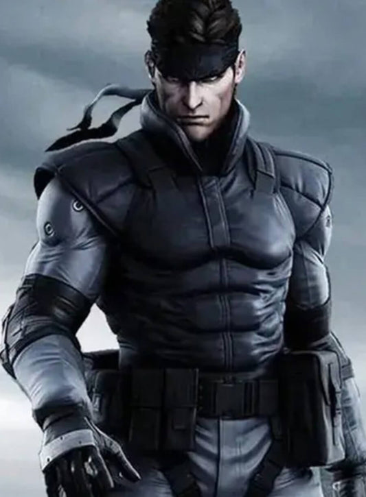 Metal Gear 2 Solid Snake Leather Vest Costume