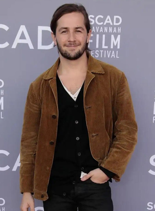 Michael Angarano Brown Corduroy Jacket