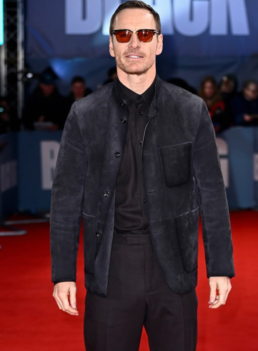 Michael Fassbender Black Bag 2025 Suede Leather Jacket