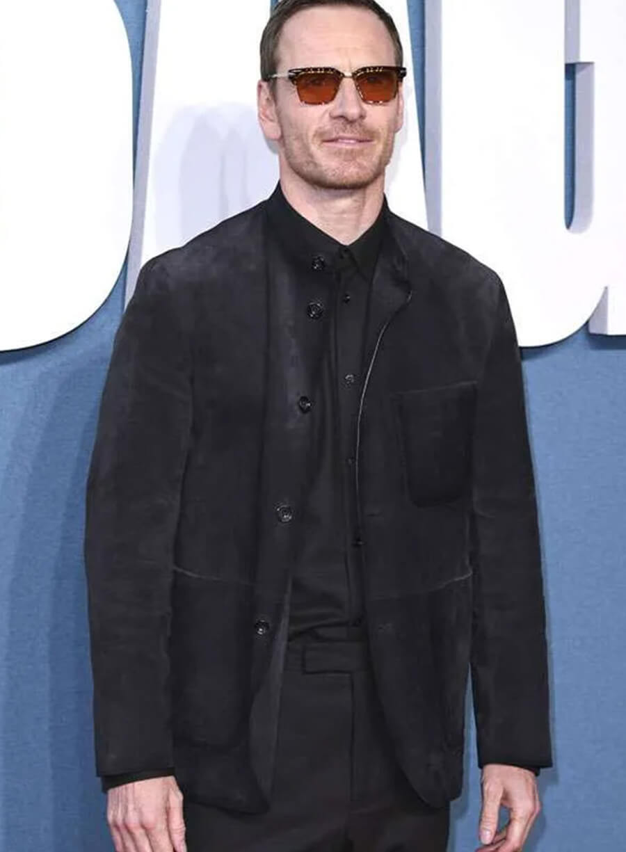 Michael Fassbender Black Bag 2025 Suede Leather Jacket