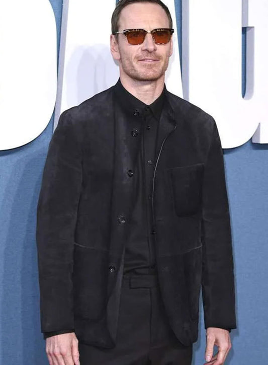 Michael Fassbender Black Bag 2025 Suede Leather Jacket