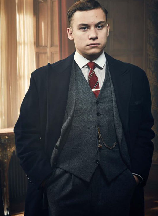  Michael Gray Peaky Blinders Black Wool Long Coat
