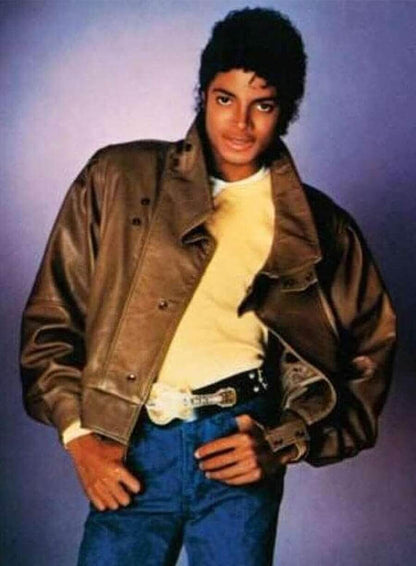 Michael Jackson Brown Leather Jacket