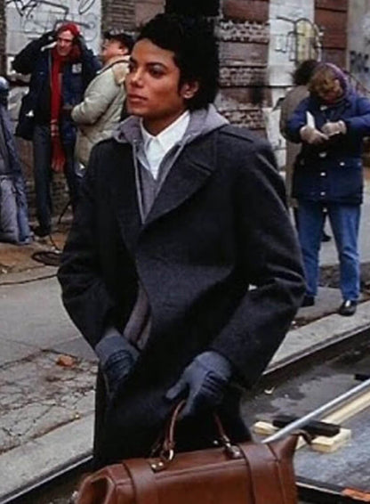 Michael Jackson Grey Wool Coat