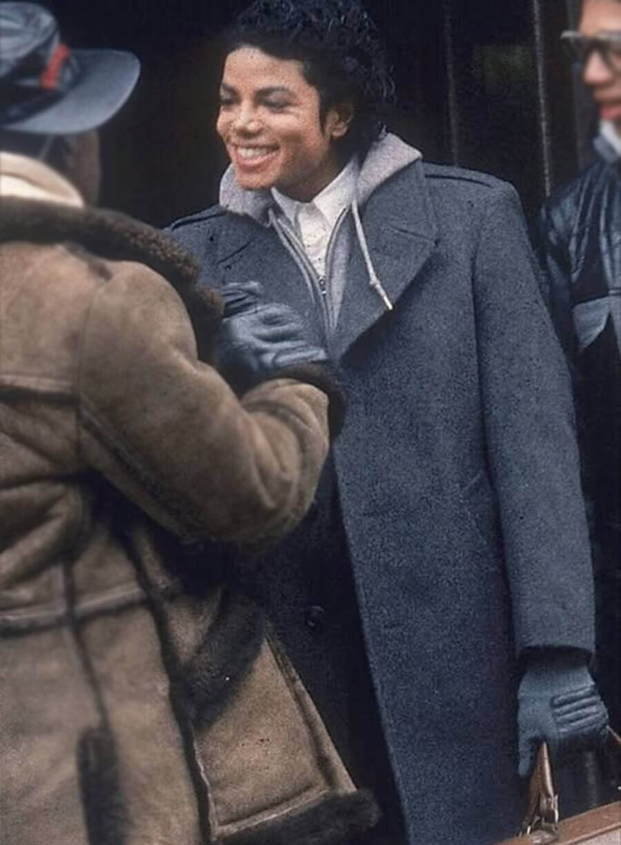 Michael Jackson Grey Wool Coat