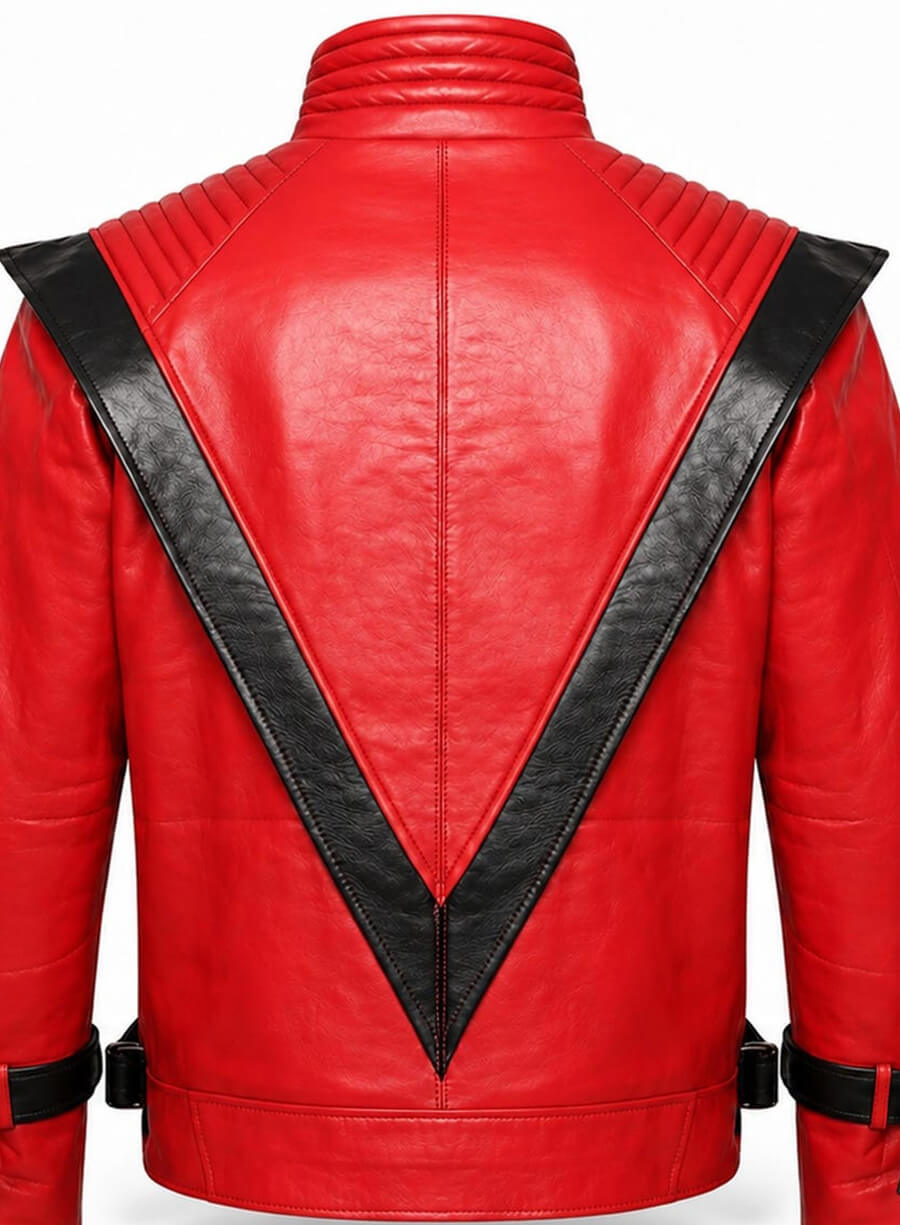 Michael Jackson Thriller Red Leather Jacket