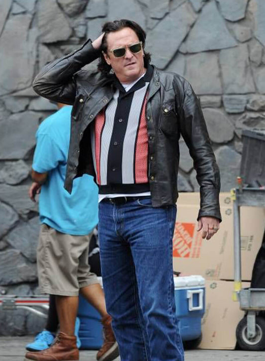 Michael Madsen Black Leather Jacket